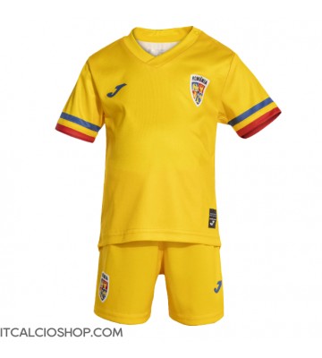 Romania Prima Maglia Bambino Europei 2024 Manica Corta (+ Pantaloni corti)